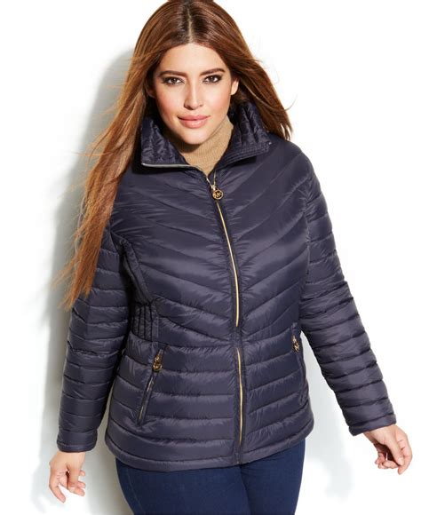 michael kors plus size packable jacket|michael kors puffer coat plus size.